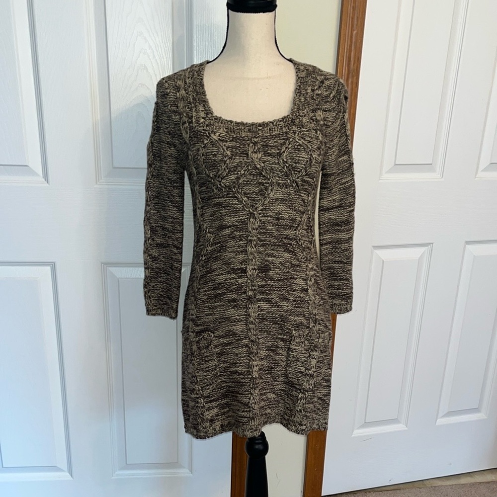 J.J. Basics Brown Sweater Dress